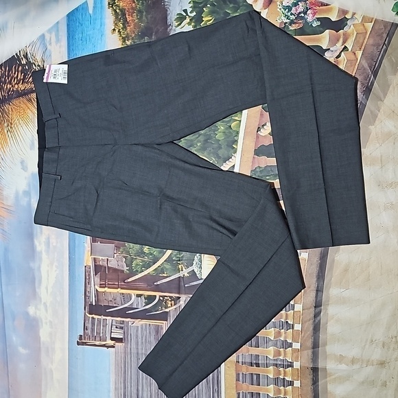 Theory Gray Pleated Dress Pants Size 28x34 NWT - Picture 2 of 5